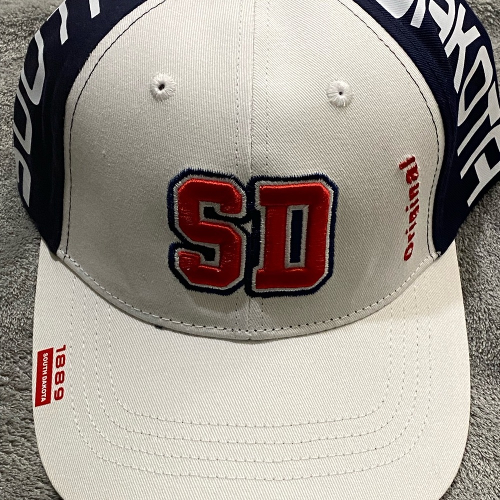 Original South Dakota “SD” Blue & White Robin Ruth Adjustable Cap…